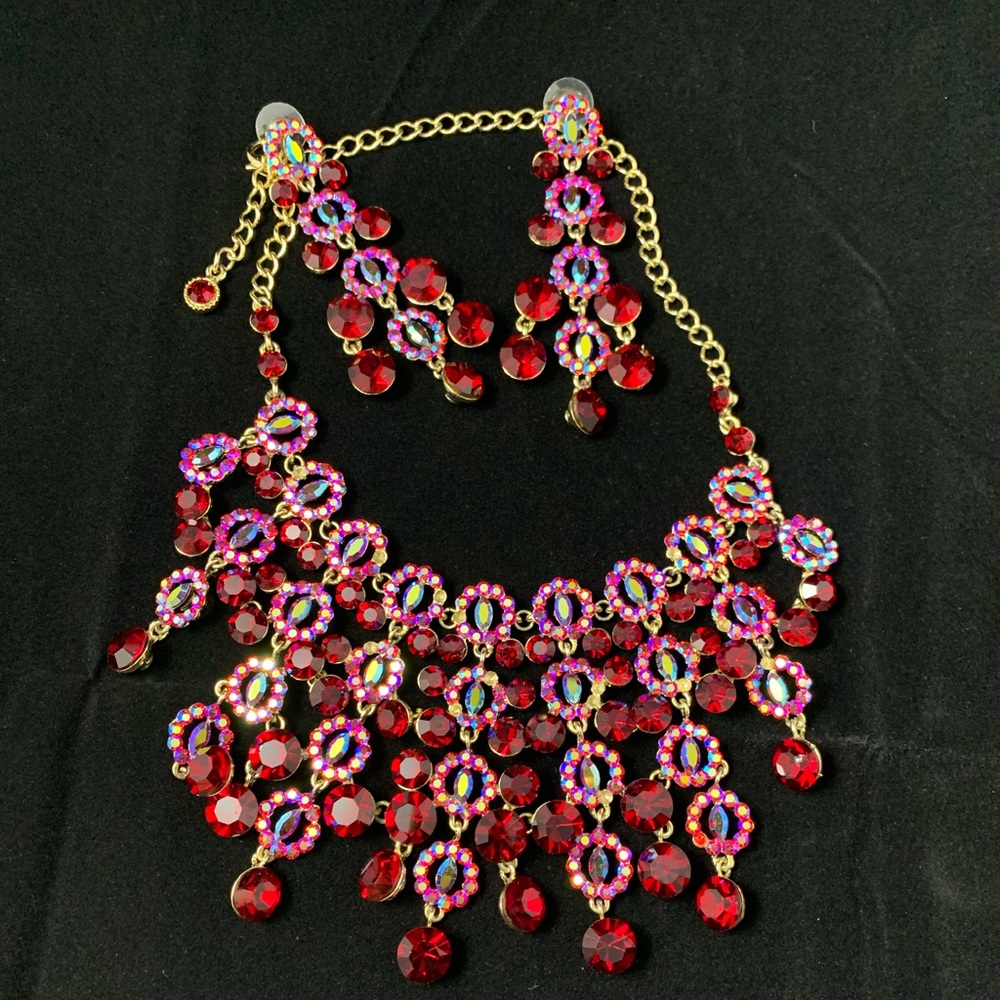 SNK necklace and earrings
